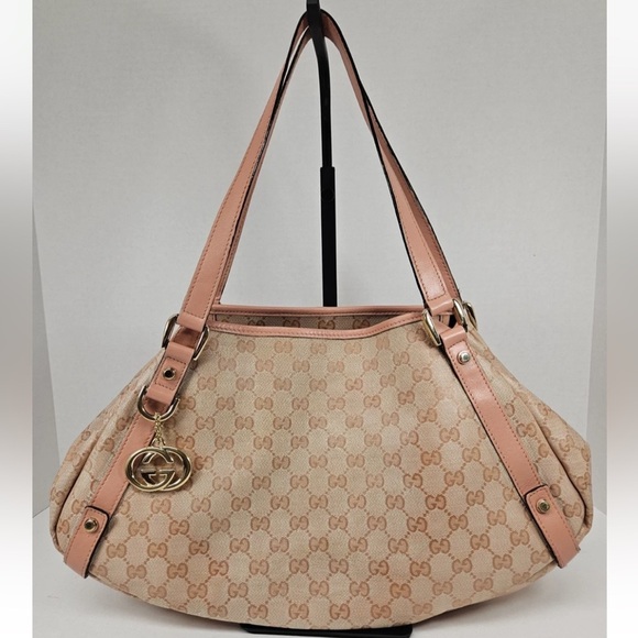 Gucci Beige and Pink Shoulder Bag - Picture 2 of 15